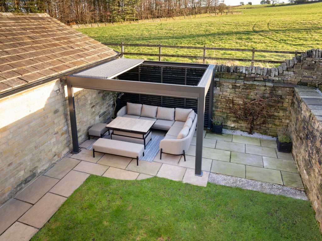 Aviero 3m x 4m Retractable Free Standing Pergola