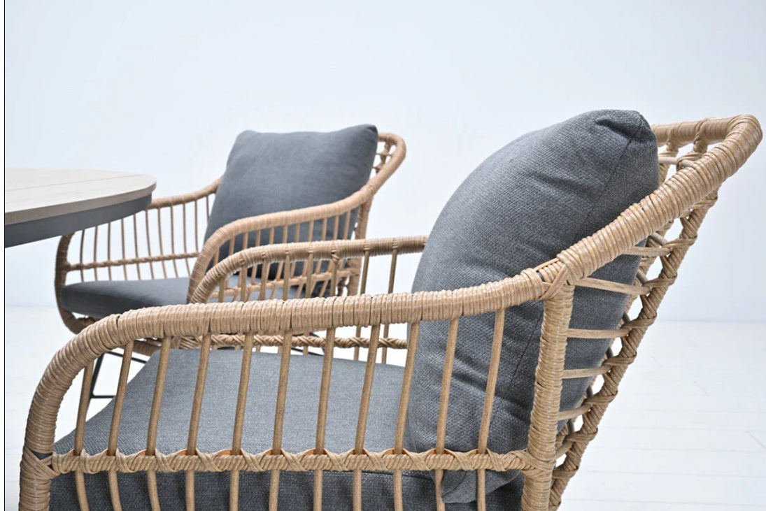 2 x Edison Margriet Natural Dining Chairs