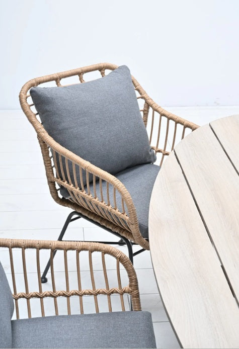 2 x Edison Margriet Natural Dining Chairs