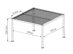 Faro 3.5m x 3.6m Free Standing Pergola