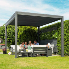 Tivoli 3m x 3m Grey Frame Free Standing Pergola