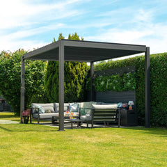 Tivoli 3m x 3m Grey Frame Free Standing Pergola