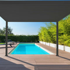 Tivoli 3.6m x 3.6m Grey Frame Free Standing Pergola