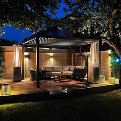 Tivoli 4m x 3.6m Grey Frame Free Standing Pergola