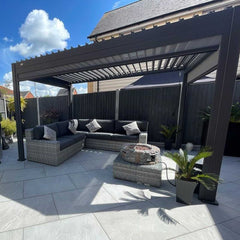 Tivoli 4m x 3m Grey Frame Free Standing Pergola