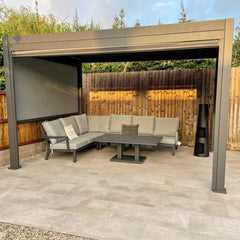 Tivoli 4m x 3m Grey Frame Free Standing Pergola