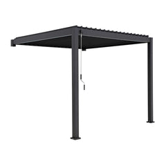 Tivoli 3m x 3m Grey Frame Wall Mounted Pergola