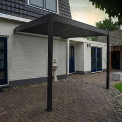 Tivoli 4m x 3m Grey Frame Wall Mounted Pergola