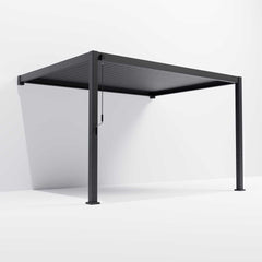 Tivoli 4m x 3m Grey Frame Wall Mounted Pergola