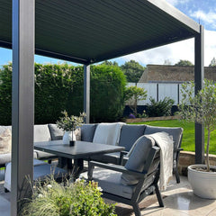 Tivoli E-LED 3m x 3m Grey Frame Free Standing Pergola