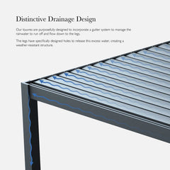 Tivoli E-LED 4m x 3m Grey Frame Free Standing Pergola