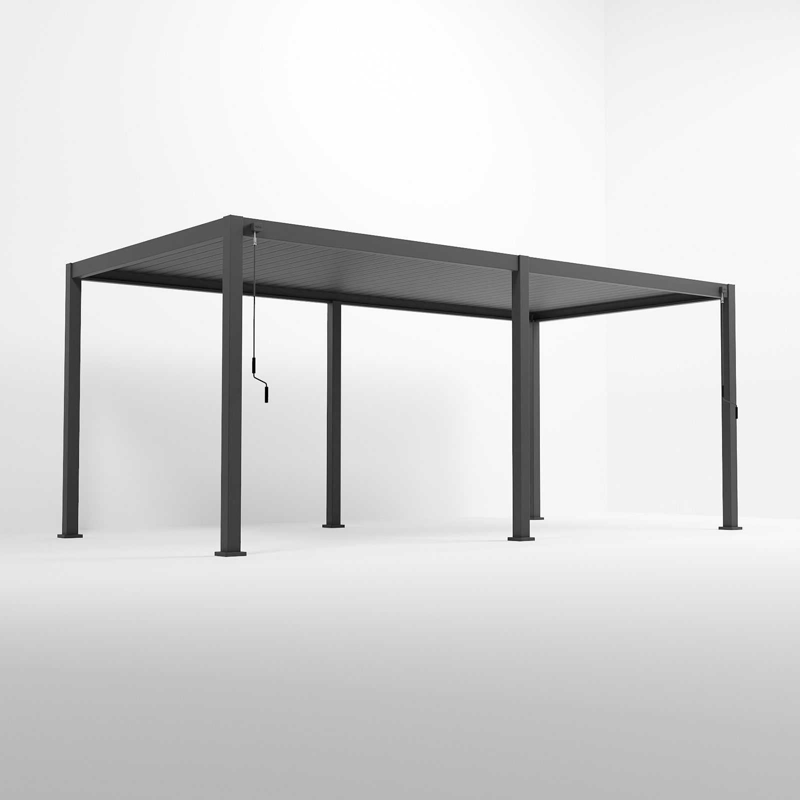 Tivoli 6m x 3.6m Grey Frame Free Standing Pergola