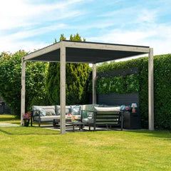 Tivoli 3m x 3m Wood Effect Free Standing Pergola