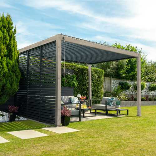 Tivoli 3m x 3m Wood Effect Free Standing Pergola