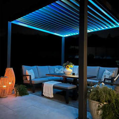 Tivoli E-LED 3m x 3m Grey Frame Free Standing Pergola