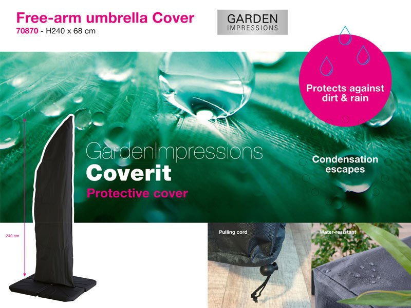 Coverit Cantilever Parasol 240cm x 68cm