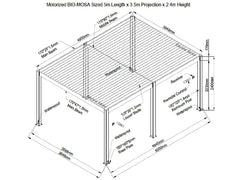 Sagres 5m x 3.5m Free Standing Pergola