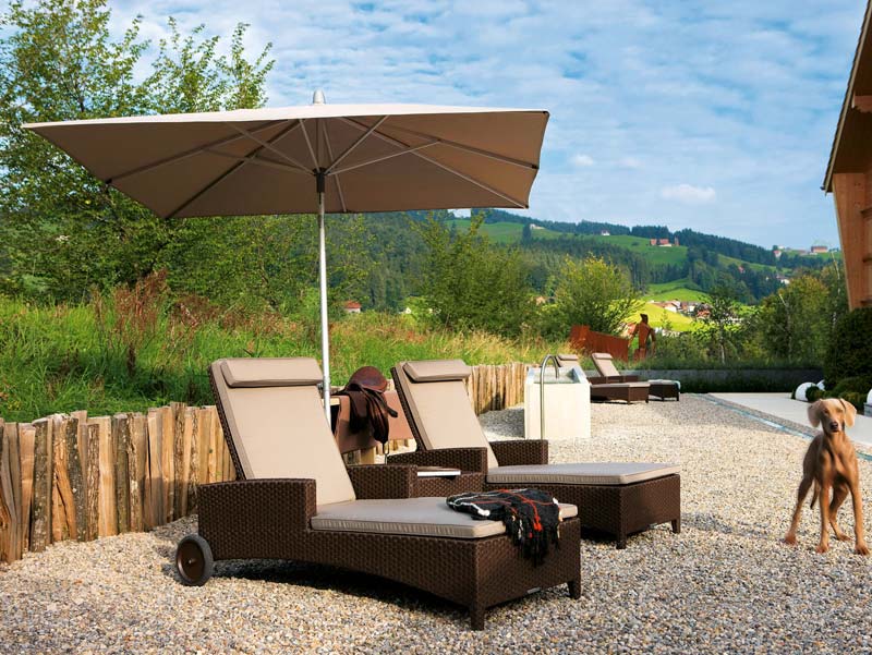 Glatz Alu Twist Parasol 240cm x 240cm Square