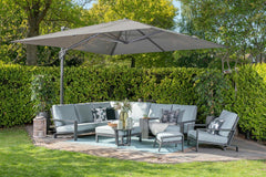 Hawaii 400cm x 400cm Square Cantilever Parasol with 150kg Moveable Granite Base