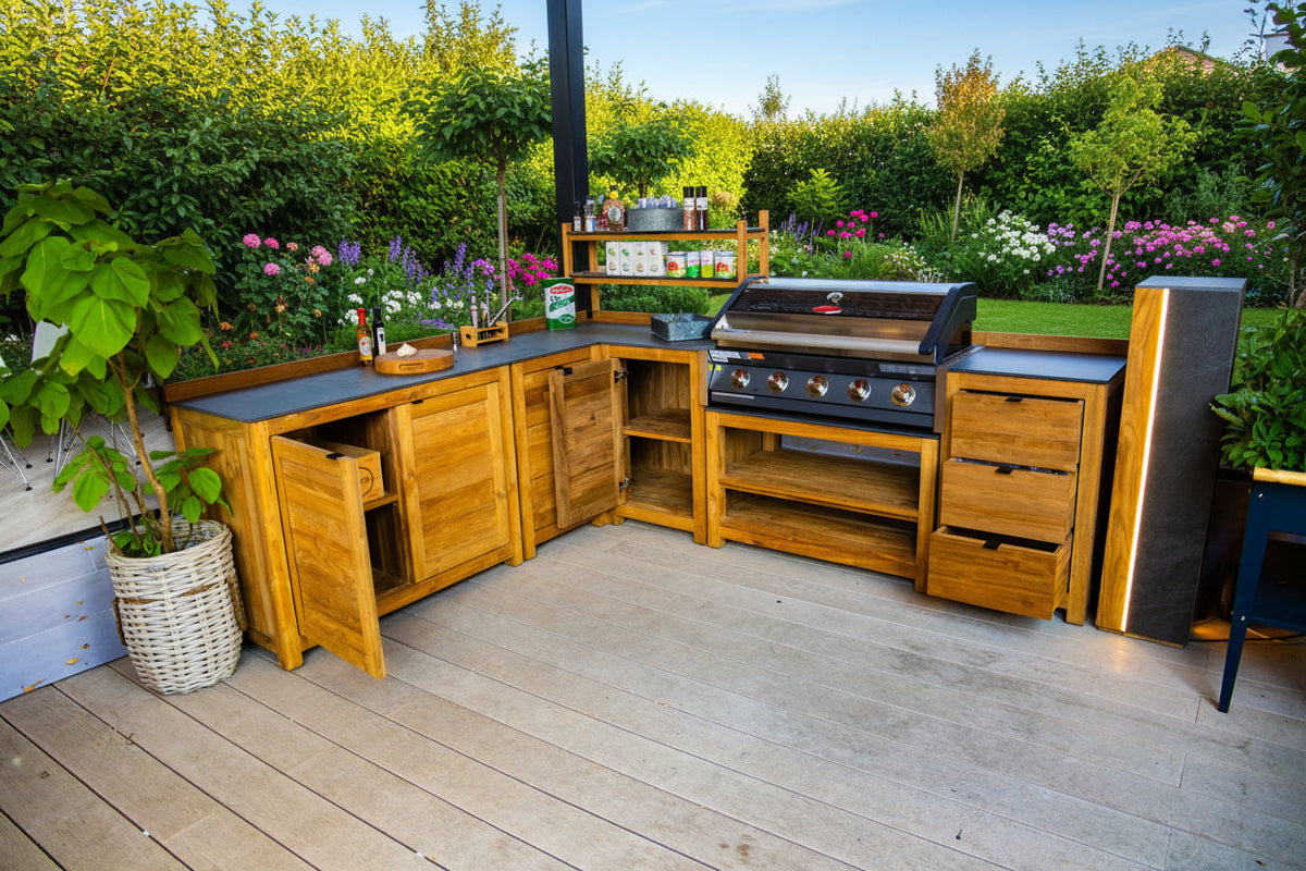 Outdoor Kitchens UK | Modular Teak Garden Kitchen Sets | Ocean Designs ...