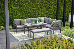 EX DISPLAY Corsica - Lounge Dining Corner, Table and Bench
