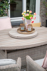 Jersey 6 Seater Oval Dining Suite with Lazy Susan