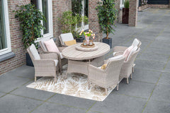 Jersey 6 Seater Oval Dining Suite with Lazy Susan