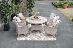 Jersey 6 Seater Oval Dining Suite with Lazy Susan