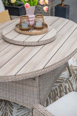 Jersey 6 Seater Oval Dining Suite with Lazy Susan