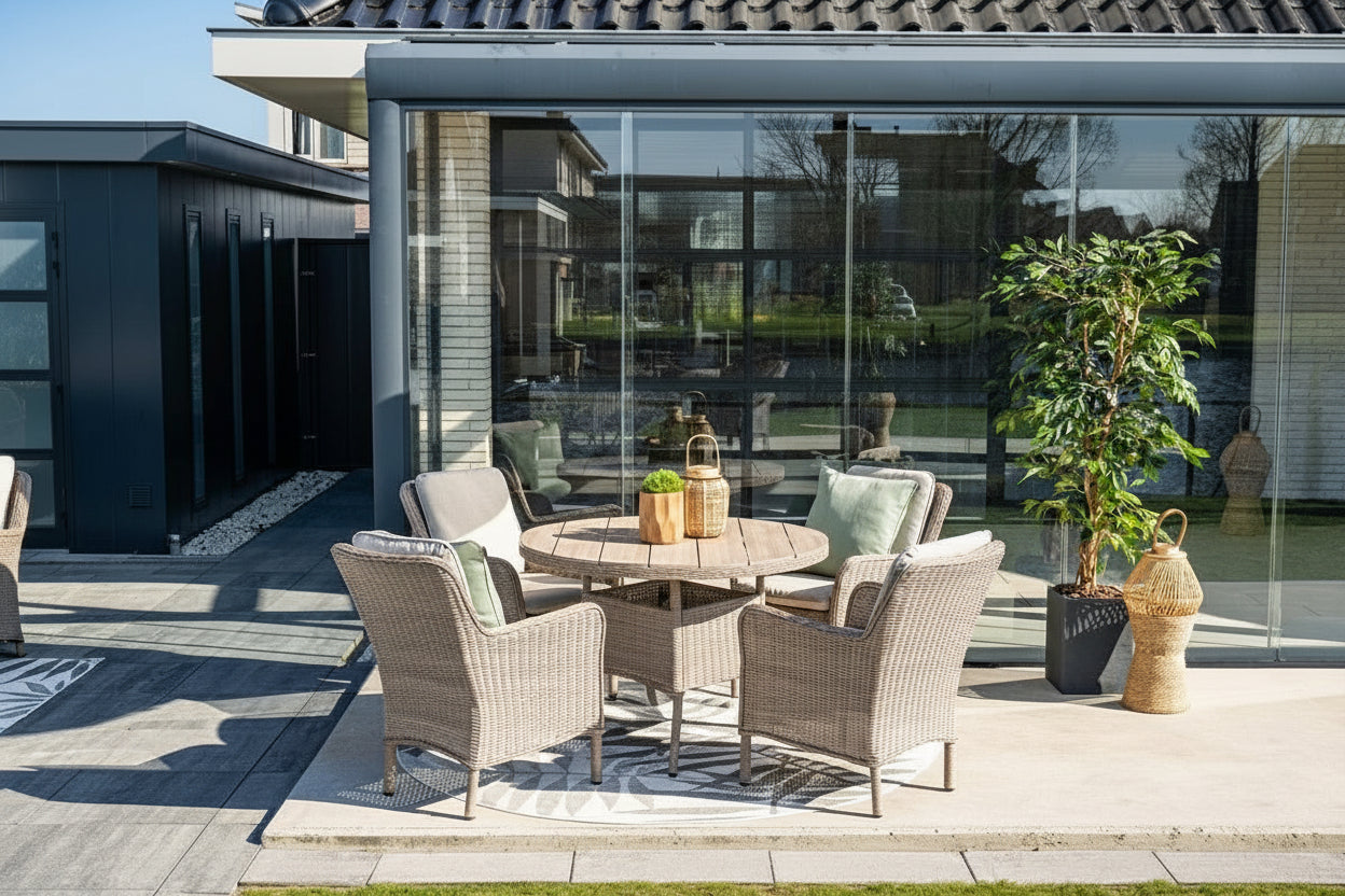 Jersey 4 Seater Round Dining Suite