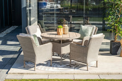 Jersey 4 Seater Round Dining Suite