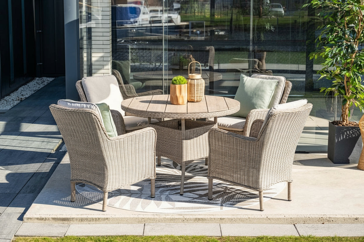 Jersey 4 Seater Round Dining Suite