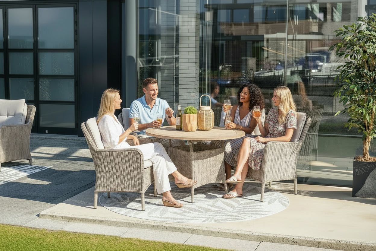 Jersey 4 Seater Round Dining Suite