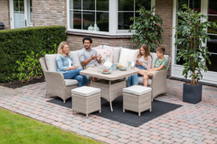 Jersey Corner Sofa with Height Adjustable Table