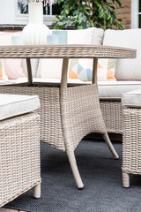 Jersey Corner Sofa with Height Adjustable Table