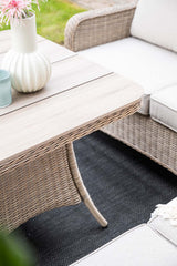 Jersey Corner Sofa with Height Adjustable Table