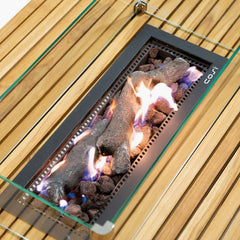 Snug Teak 140 Rectangular Fire Pit