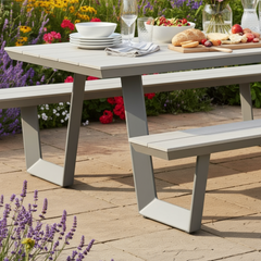 Bell 200cm Picnic Bench in Dark and Light Grey