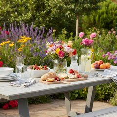 Bell 200cm Picnic Bench in Dark and Light Grey
