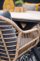 Edison Natural - Eight Seater Oval Dining Suite with Margriet Chairs