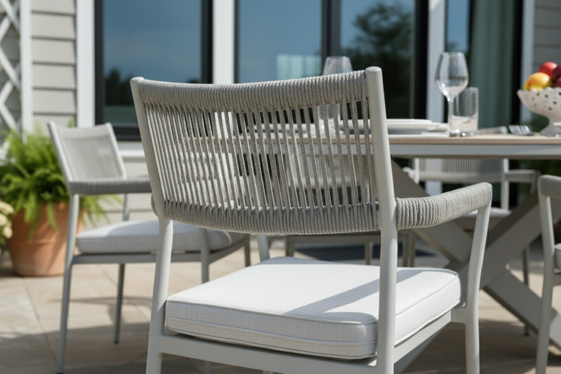 Edison Natural - Eight Seater Oval Dining Suite with Barcelona Chairs