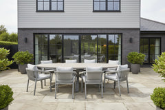 Edison Natural - Eight Seater Oval Dining Suite with Monti Chairs