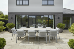 Edison Natural - Eight Seater Oval Dining Suite with Monti Chairs