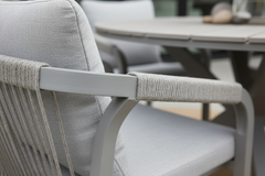 Edison Natural - Eight Seater Oval Dining Suite with Monti Chairs