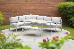 Barcelona - Lounge & Dining Corner Sofa, with Table, Bench and Optional Chair