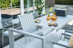 Latina 6 Seater Extending Dining Table with Barcelona Dining Chairs