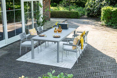 Latina 6 Seater Extending Dining Table with Barcelona Dining Chairs