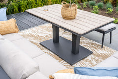 Bologna Corner Lounge Set with Height Adjustable Table