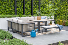 Bologna Corner Lounge Set with Height Adjustable Table