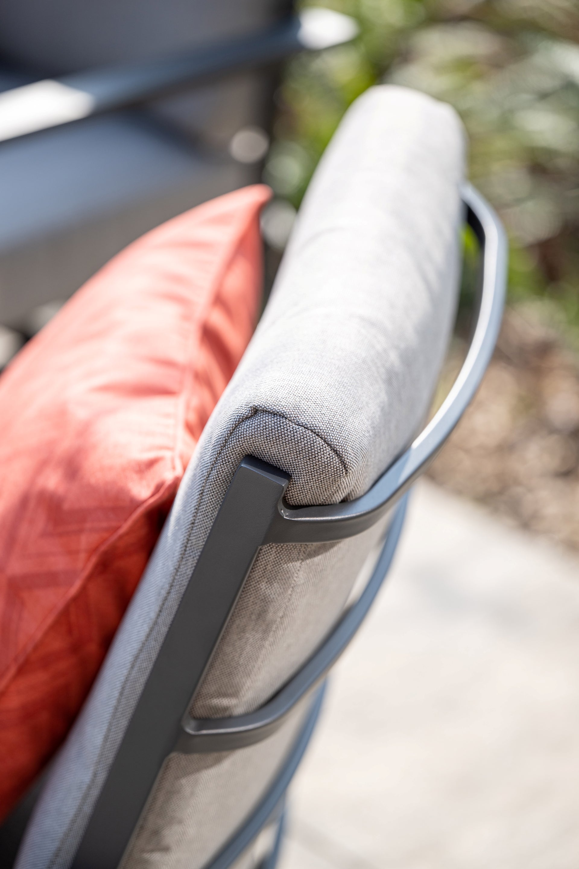 2 x Sergio Dining Chairs - Light Grey Cushions